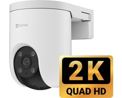 EZVIZ - caméra de sécurité extérieure H8C SE 2K - résolution 2K - panoramique/inclinaison 360° - vision nocturne en couleur - détection humaine IA et suivi automatique - résistante aux intempéries