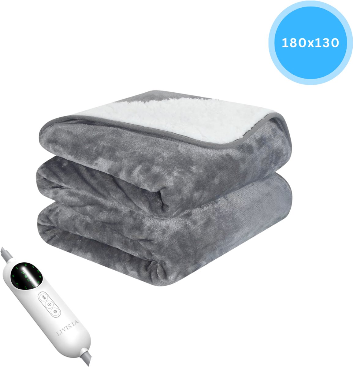 Livista Elektrische Deken 1 Persoon 10 Warmtestanden 180x130 cm - Livista - €35,95
