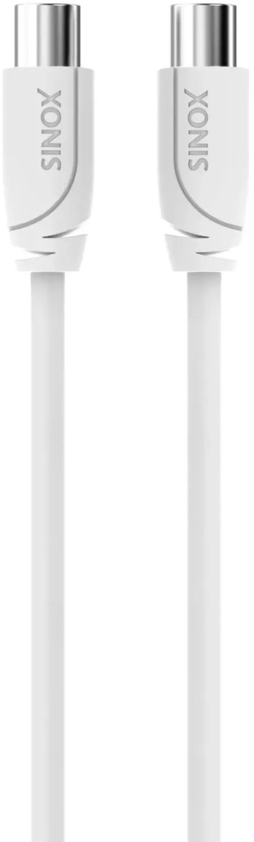 Sinox SELECT IEC (m) - IEC (m) coaxkabel | wit | 5 meter