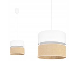 Light Home Juta 2450/20P/JB/1 – Hanglamp – Lampenkap 20 cm – Wit – E27 Fitting – Modern Design