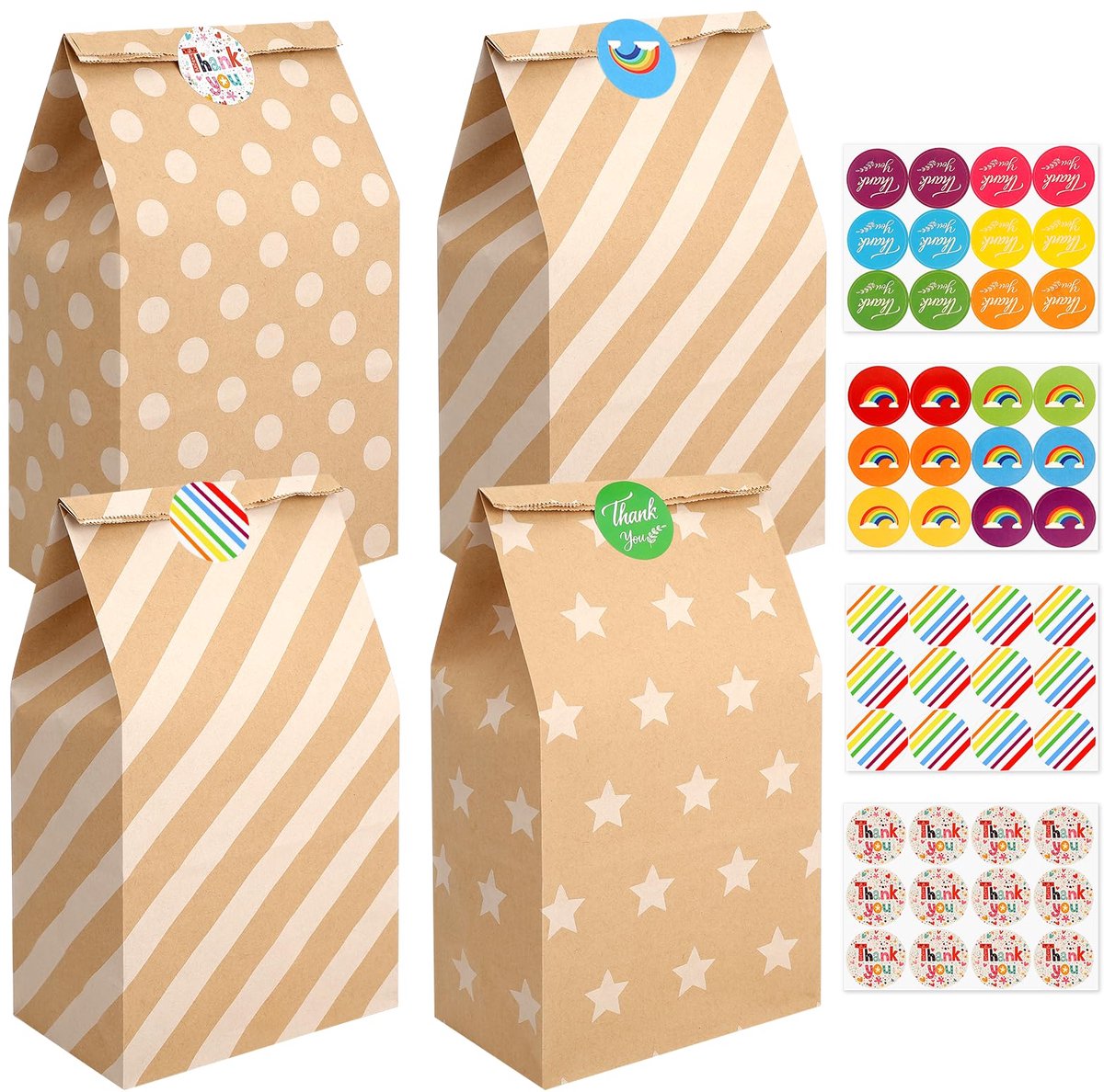 IMPERATORIS® Uitdeelzakjes met Strip/Stickers - Koekzakjes/Snoepzak/Geschenkzakjes - 20 stuks