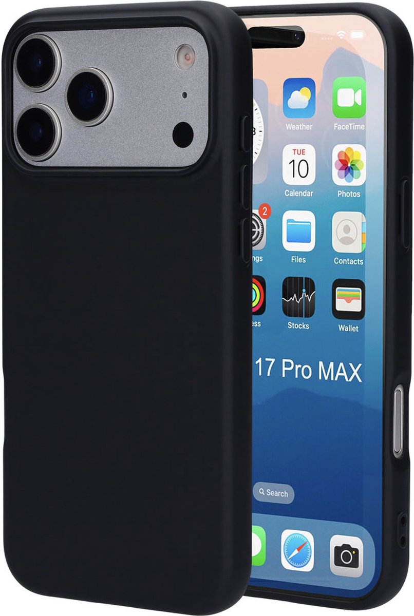 Mobiparts hoesje geschikt voor de Apple iPhone 17 Pro Max - Siliconen - Zwart