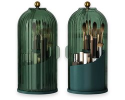 Ainy - Make up organizer groen transparant 360° draaibaar roterend - waterproof & stofdicht cosmetica opbergbox - elegante decoratie voor slaapkamer. Geschikt voor nagellak accessoires, parfum of makeup kwasten