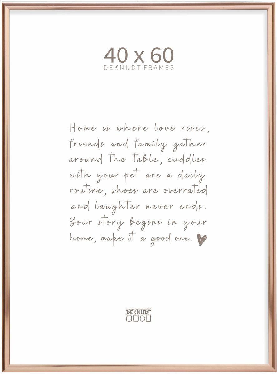 Deknudt Frames fotolijst S027A5 - smal rosé goud aluminium - 40x60 cm