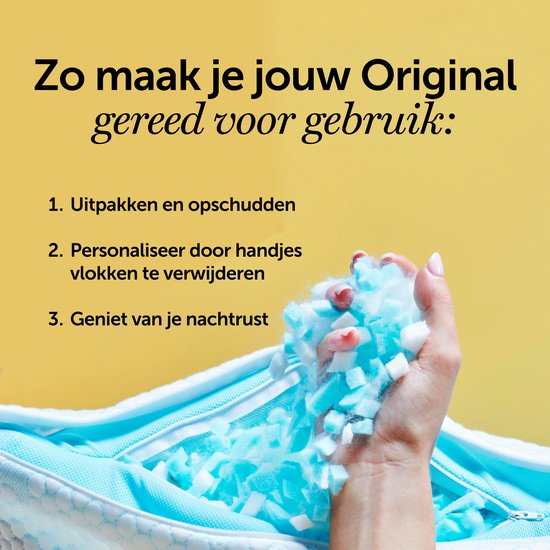 Cloudpillo Hoofdkussen - Original - Memory Foam 50x70 cm - Afstelbaar Design - Geschikt voor rug-, zij- en buikslapers - Traagschuim - Vermindert Nekklachten