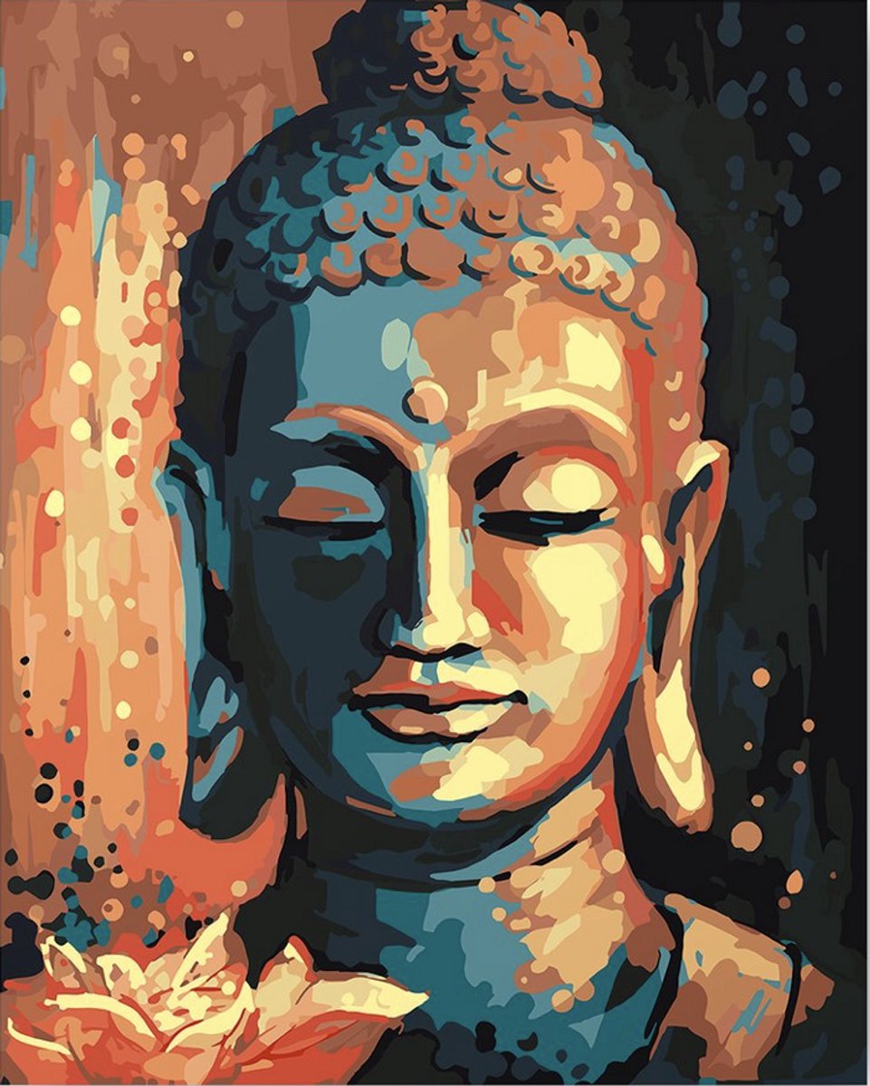 Schilderen op nummer voor volwassenen, meer, lotus, schilderen op nummer, doe-het-zelf schilderen op nummer, met canvas zonder vouwen, penseel en acrylverf, voor woondecoratie, geschenken, 50 x 100 cm