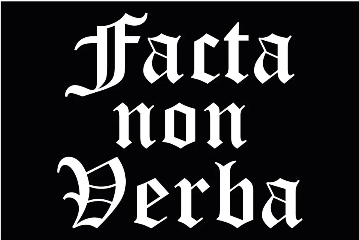 FR.KZK VLAG FACTA NON VERBA OLD ENGLISCH (120X80)