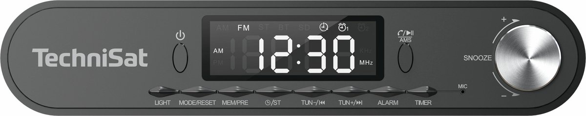 TechniSat VIOLA Keukenradio - onderbouw, FM-radio met Bluetooth | LED-display, werkverlichting, timer, wekfunctie, handsfree-functie en 5 W luidspreker
