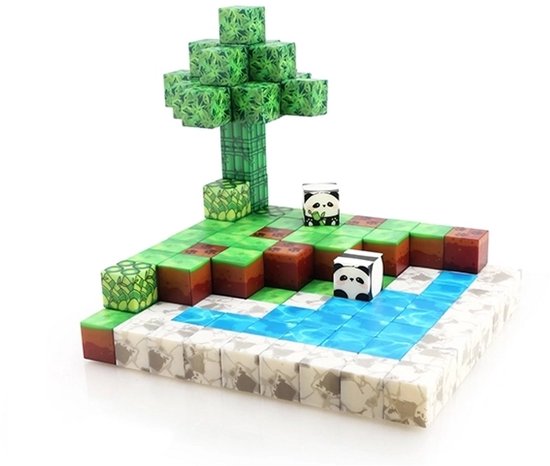 Magnetische bouwstenen Panda 126 stuks