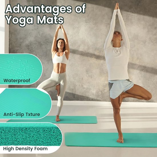Multifunctionele Extra Dikke Hoge Dichtheid Yogamat met Draagriem — afbeelding 3