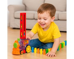 OodBlue-Domino Automatisch Domino Bouwen - Dominostenen - Speelgoed Trein met Licht voor kinderen