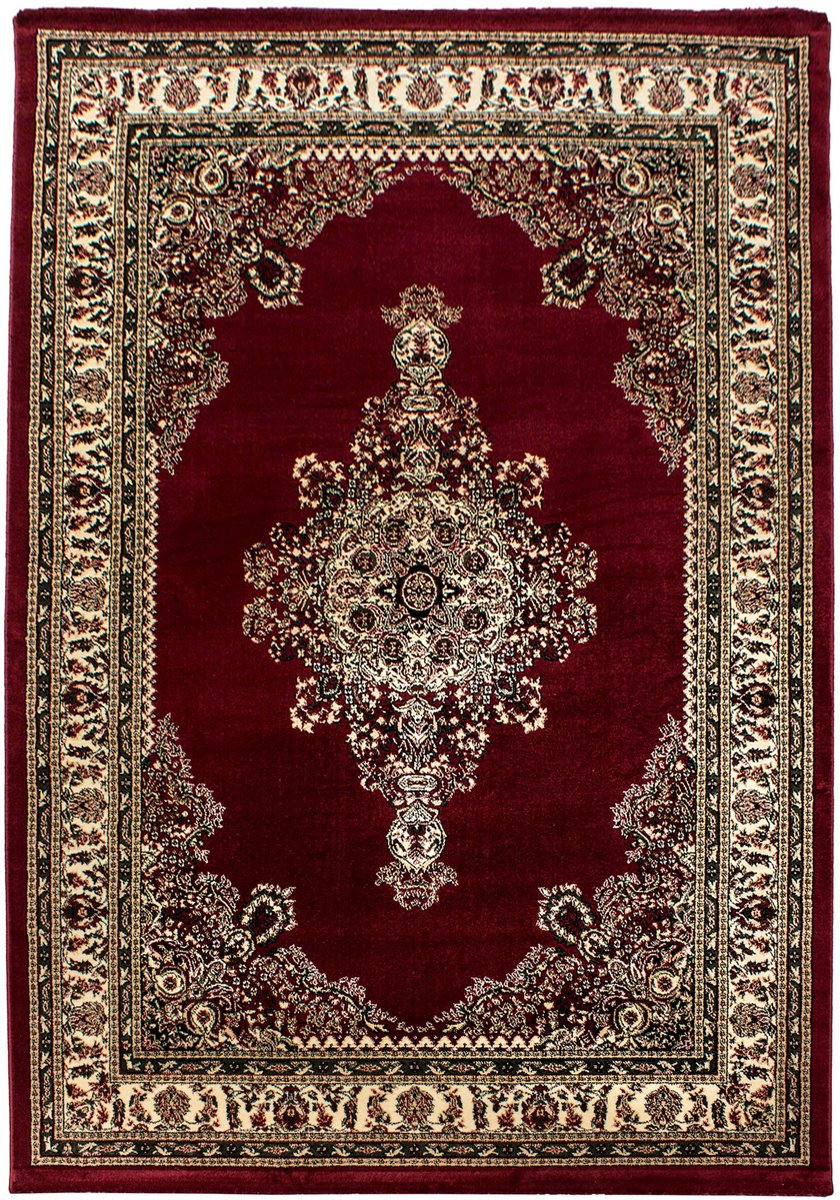 Varamin – Klassiek Vloerkleed – Rood – Laagpolig & Oosters Design – 240x3400 cm