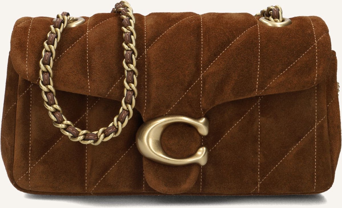 Coach Kleine Crossbodytas / Schoudertas Dames - Suede - Quilted Tabby 20 - Bruin