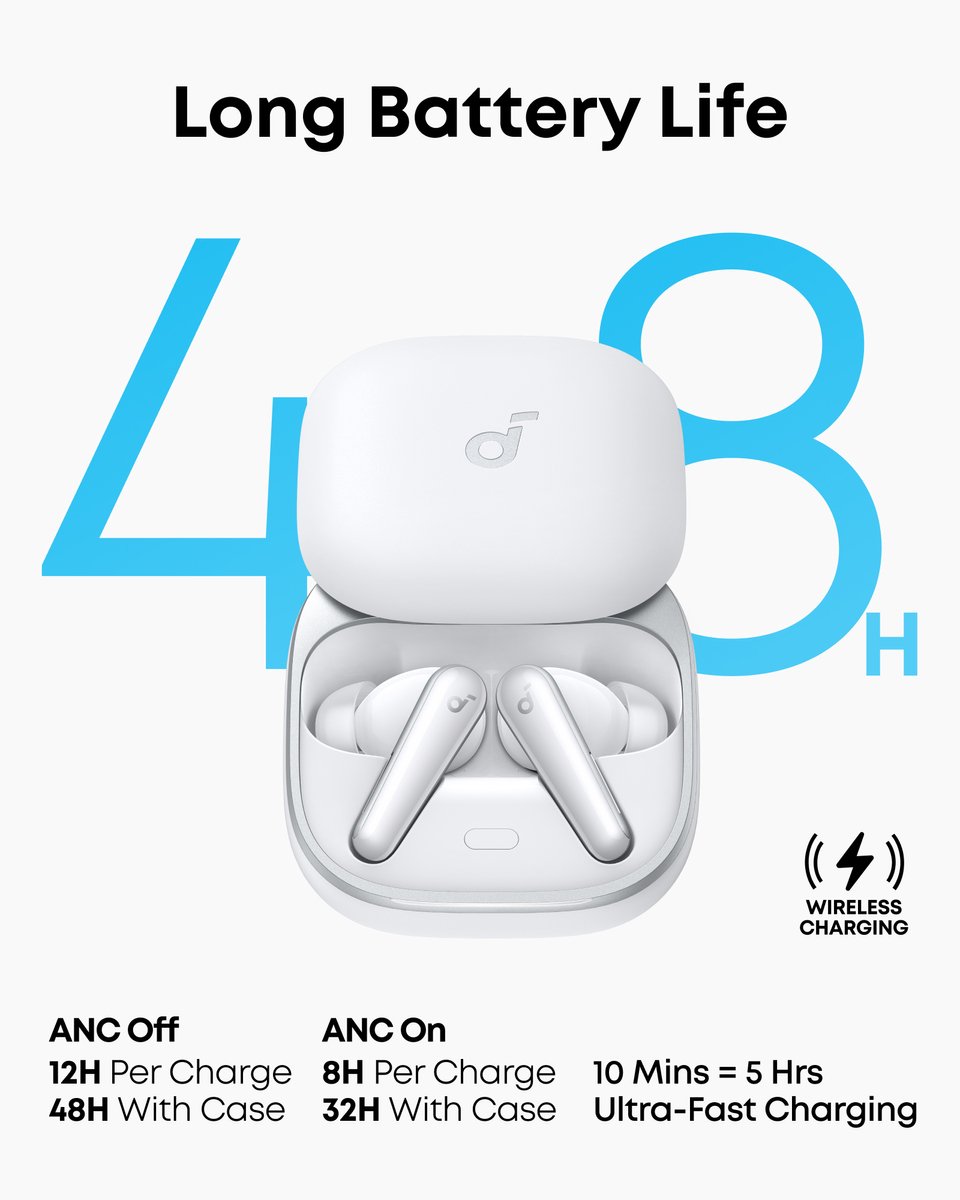soundcore Liberty 5 by Anker - Draadloze oordoppen met noise-cancelling - 2x sterkere stemonderdrukking - Realtime adaptieve noise canceling - Snelladen - Dolby Audio - Heldere gesprekken met 6 microfoons en AI - Lange batterijduur thumbnail 5