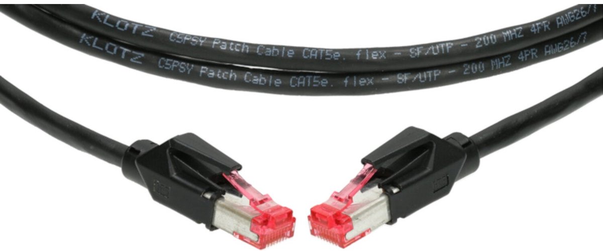 Klotz CP5RR1Y005 Professionele CAT5e patchkabel 5 meter