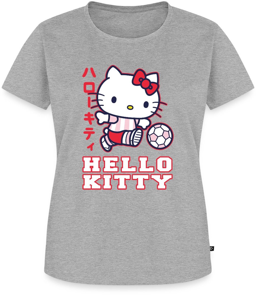 Hello Kitty Speelt Voetbal Premium T Shirt Dames