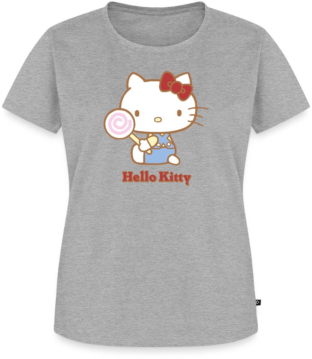 Hello Kitty Met Een Lollipop Premium T Shirt Dames