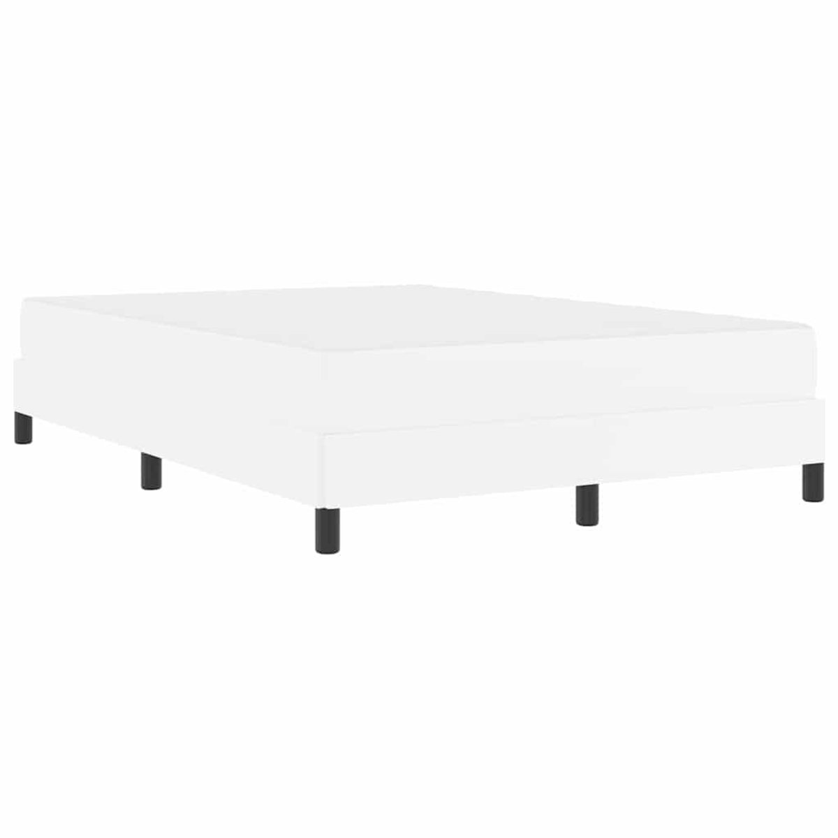 Tweepersoonsbed | Dubbelbed | Volwassenenbed | Bed met matras Zuiverwit 140 x 200 cm Kunstleer