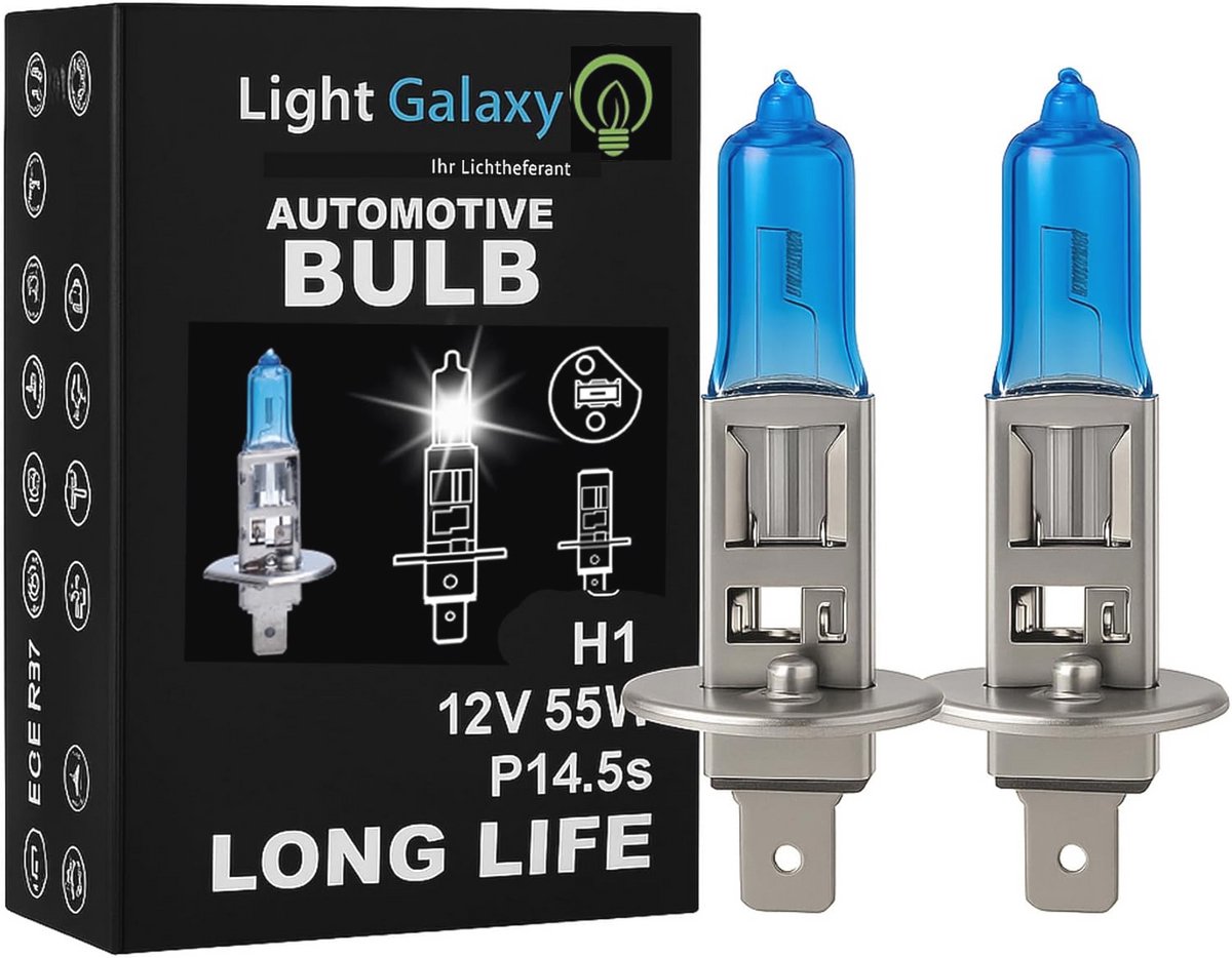 H1 Halogeenlamp 12V 55W - Helder Licht voor Auto Koplampen (Set van 2)