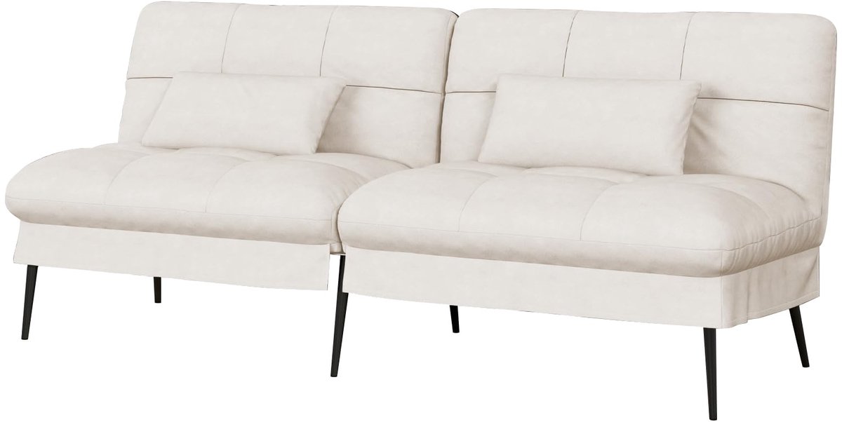 COMHOMA Sofa Slaapbank - Futon Klapbank 3-zits Hoekbank - Beige