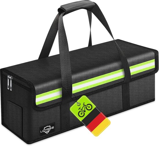 Muzooy Ebike Battery Case 8 couches de protection incendie ignifuge jusqu'à 1800 °C, étanche, anti-explosion