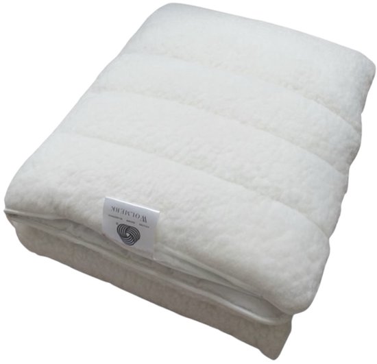 Sous-couverture Princess 100% Wool Fur en pure laine Texel avec élastique aux coins- Lits-jumeaux - Extra Large- Extra Long-200x220- cm