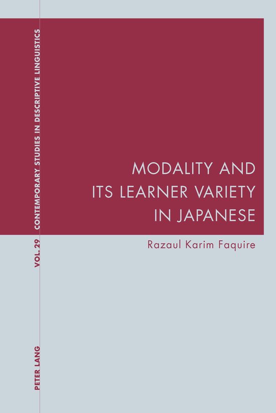 Modality and Its Learner Variety in Japanese - cover
