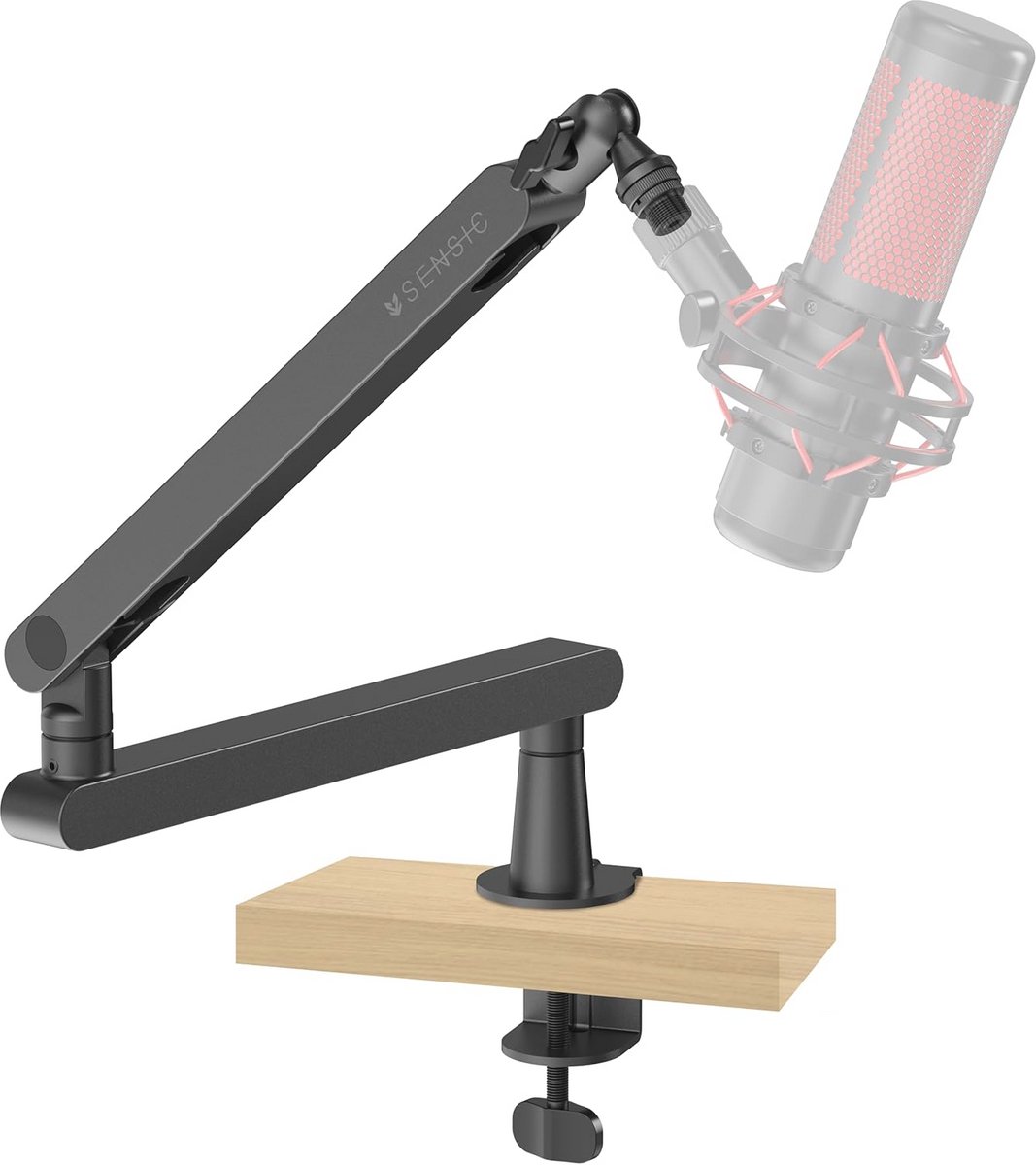 Microfoon Boom Arm met Laag Profiel voor Streaming - 360° Draaiend en Kabelbeheer