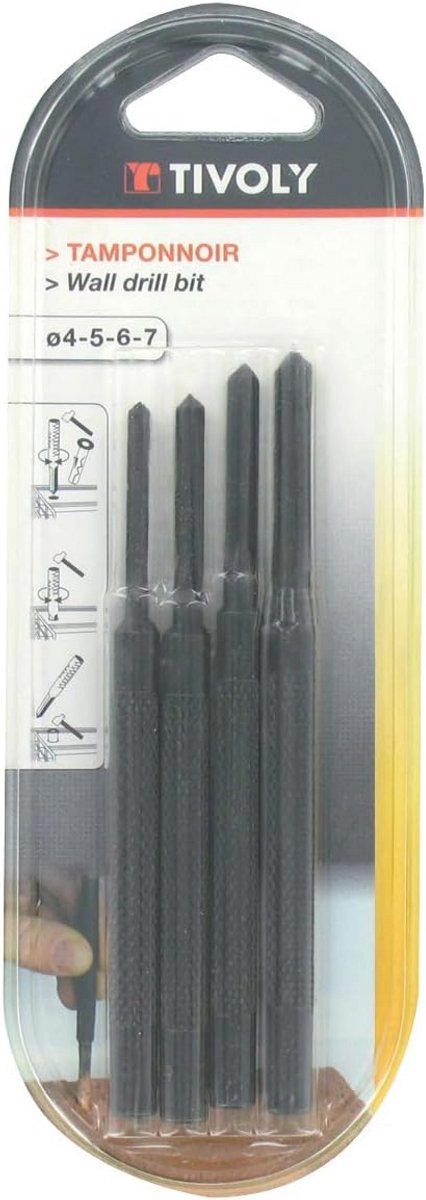 Handgereedschap Set met 4 Stempels Ø 4-5-6-7 mm en Boorkoffer