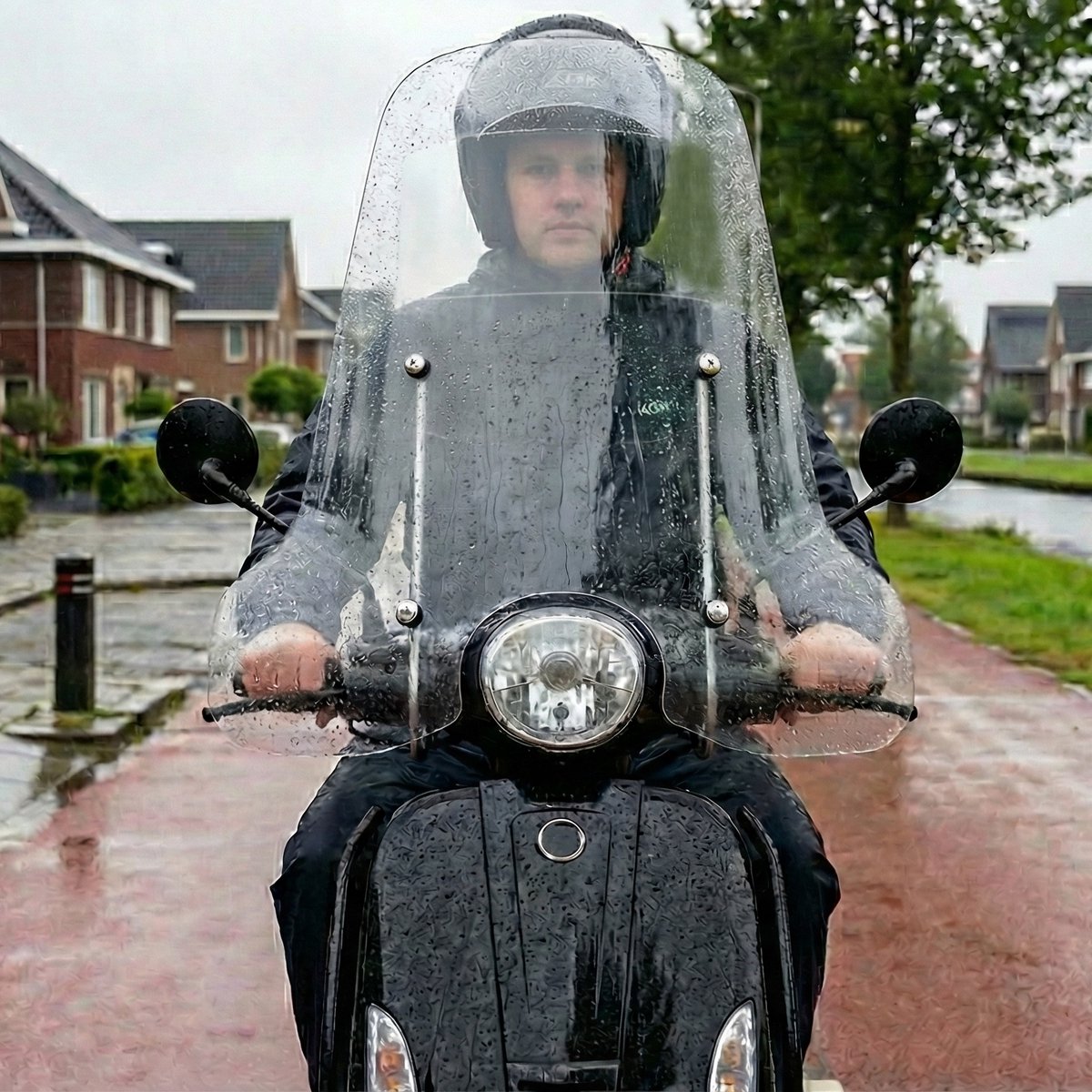 2x Anti regen windscherm scooter sticker - Waterafstotende folie windscherm - Anti regen sticker - Waterafstotende spray windscherm - Bescherm Hoes - Windscherm regen bescherming - anti fog sticker - water folie - – foto 2