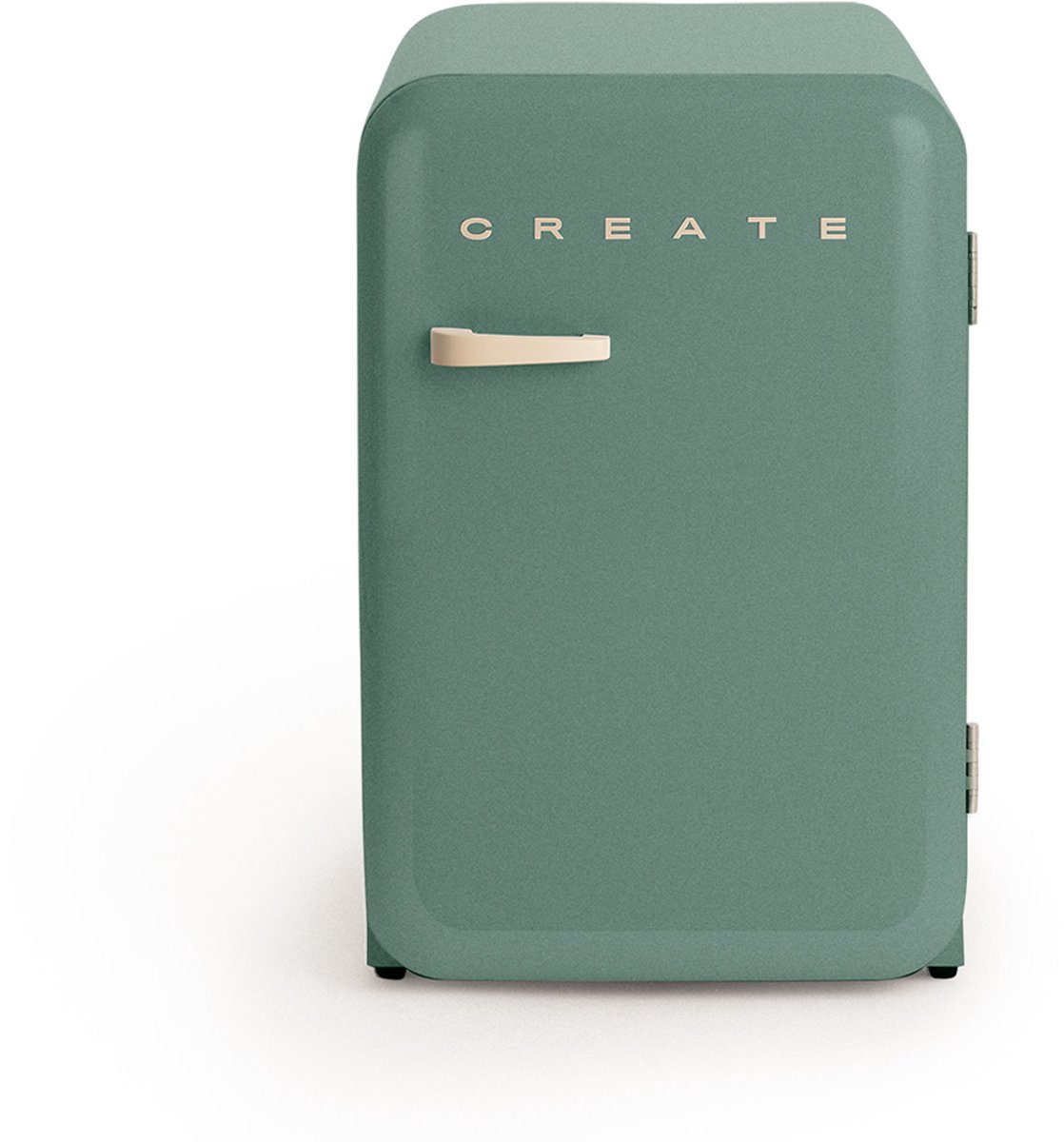 CREATE - Koelkast in retrostijl - Sage - Handvat Zand - FRIDGE RETRO 107L