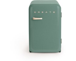 CREATE - Koelkast in retrostijl - Sage - Handvat Zand - FRIDGE RETRO 107L
