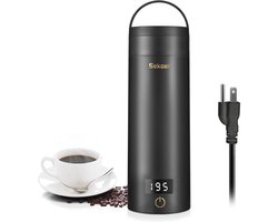 Draagbare Mini Koffieketel voor Reis - 4 Variabele Voorsets - Roestvrij Staal - Automatische Uitschakeling - BPA-vrij