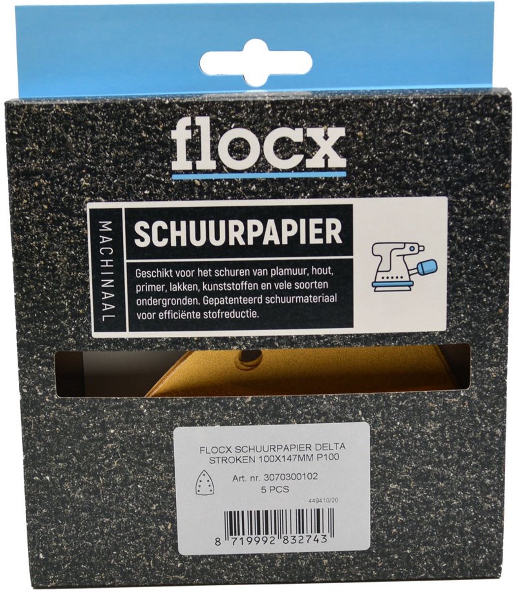 FLOCX SCHUURPAPIER DELTA STROKEN 100X147MM P120