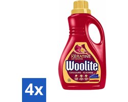 4 x Woolite Wasmiddel Color met Keratine 25 wasbeurten 1,5 liter - Wasmiddel Voor Gekleurde Kleding - Wasmiddel Met Keratine - Kleurbehoud - Wasmiddel Voor Delicate Kleding - Vloeibaar Wasmiddel