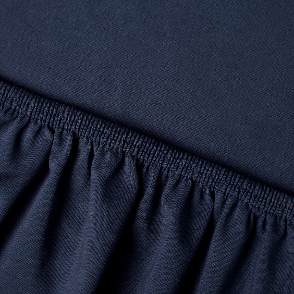 Kayori Saiko Hoeslaken Premium Jersey - 140-160x200-220cm - Matrasdikte 35 cm - Biologisch Katoen - Navy