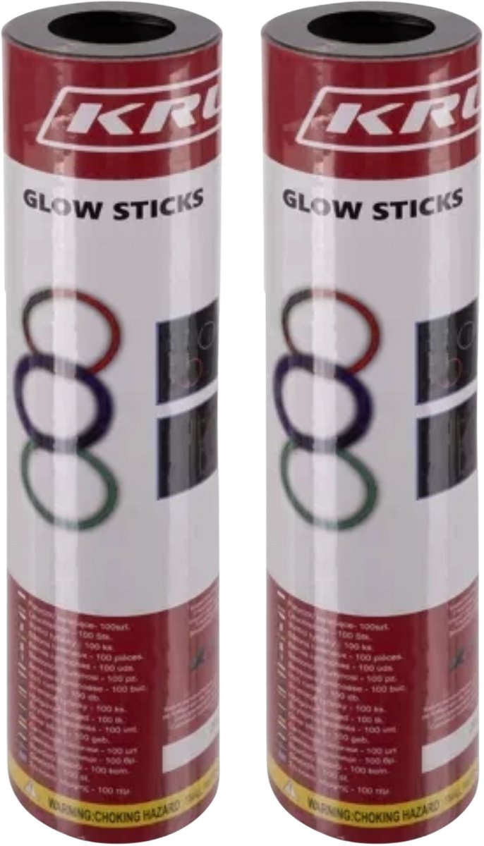 Toppers - Kruzzel Glow sticks - 200x stuks - multi color - L20 cm - buigbaar - glow in the dark
