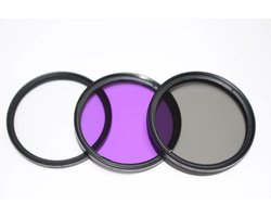 67mm Lens Filter Set Professional Edition, inclusief CPL, UV, FL-D (UV, Polarized, Fluorescent) universele cameralens + filterpakket