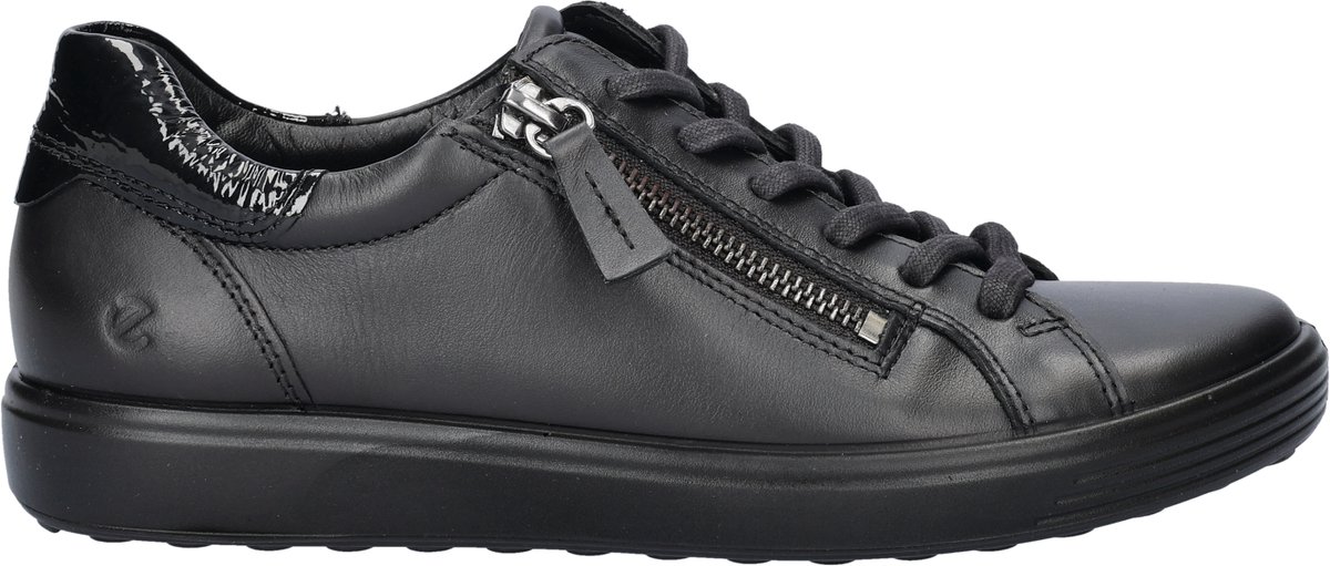 Ecco Soft 7 dames sneaker - Zwart zwart
