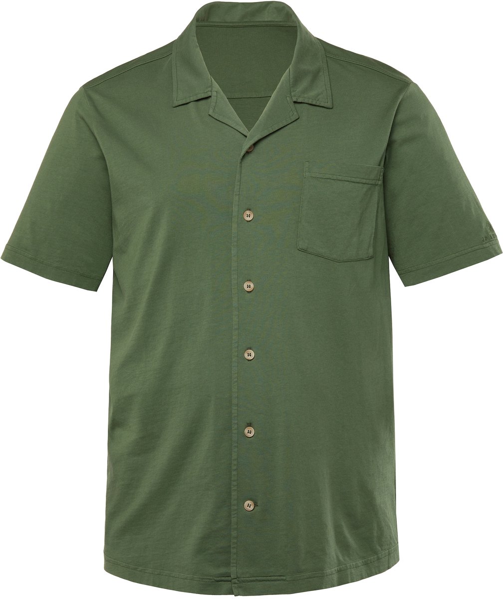JP 1880 - Heren - Jersey overhemd duurzaam korte mouwen Cuba-Fit - Donkergroen - Maat 6XL