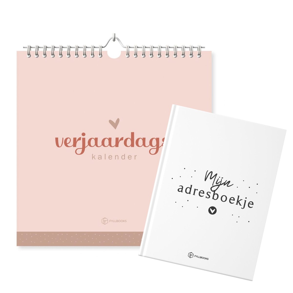 Fyllbooks Verjaardagskalender met Adresboekje Voordeelset – Pink & Blue