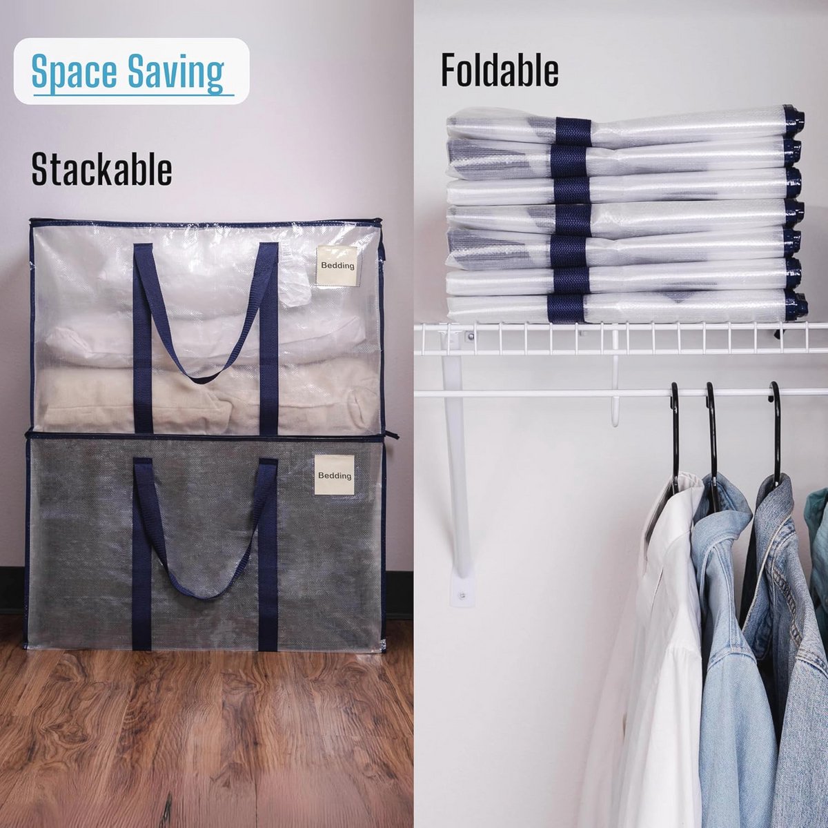 Set van 8 Extra Grote Verhuiszakken - Heavy-Duty Organizer voor Verpakking en Opslag