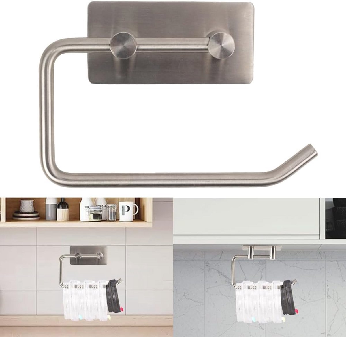 Tumbler Deksel Organizer - 2 Stuks - RVS Onder Kast Houder voor Keukenkasten