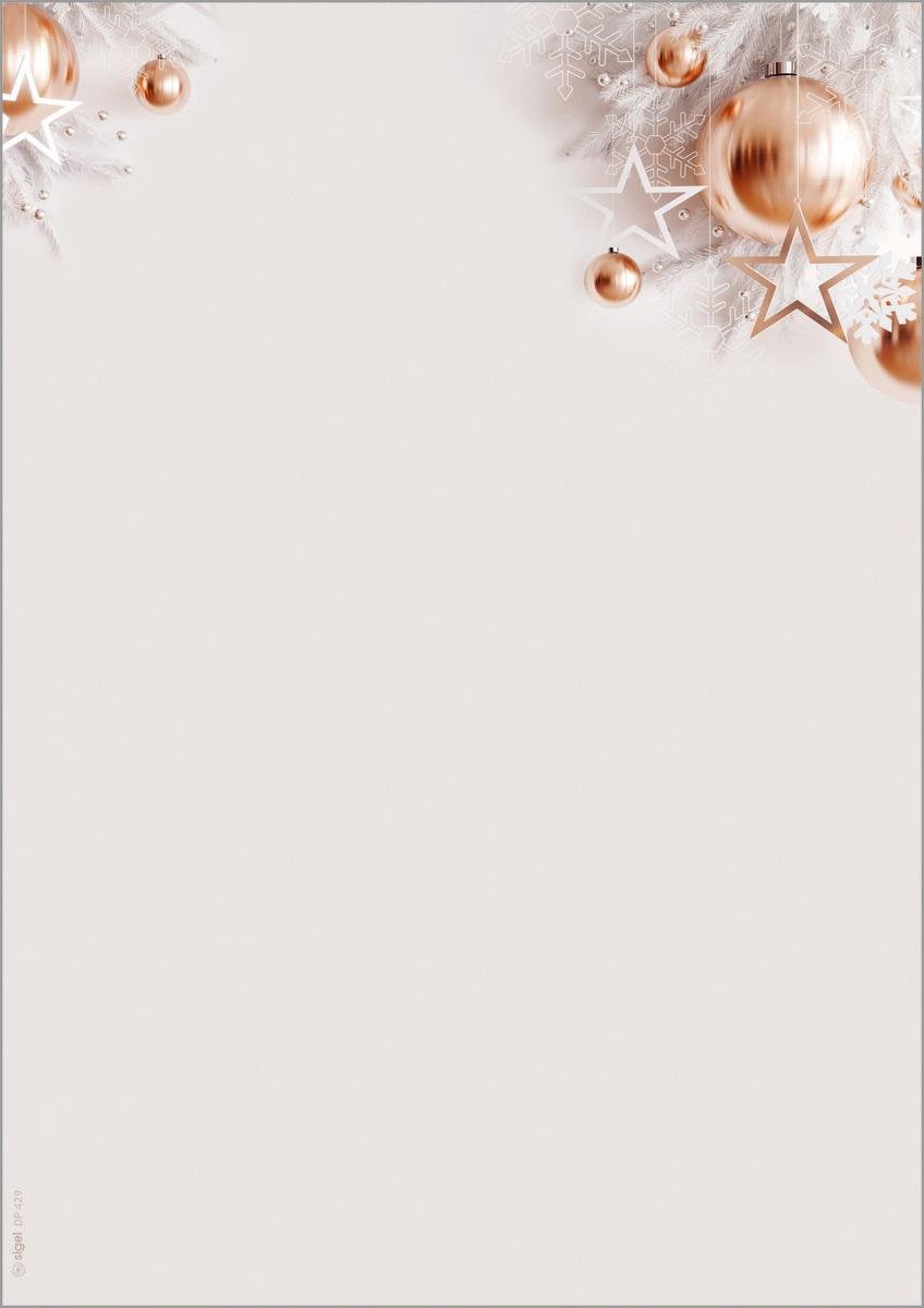 Kerstmotief-papier roségoud, A4-formaat