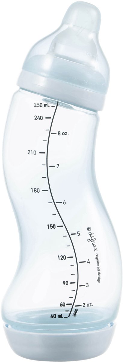 Bol.com Difrax Natural S-babyfles - 250 ml - Anti Koliek - Lichtblauw - 1 Stuk aanbieding