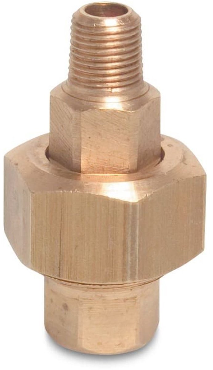 Draadfitting Messing Koppeling 1 1/2" IG x 1 1/2" AG Type Conisch afdichtend