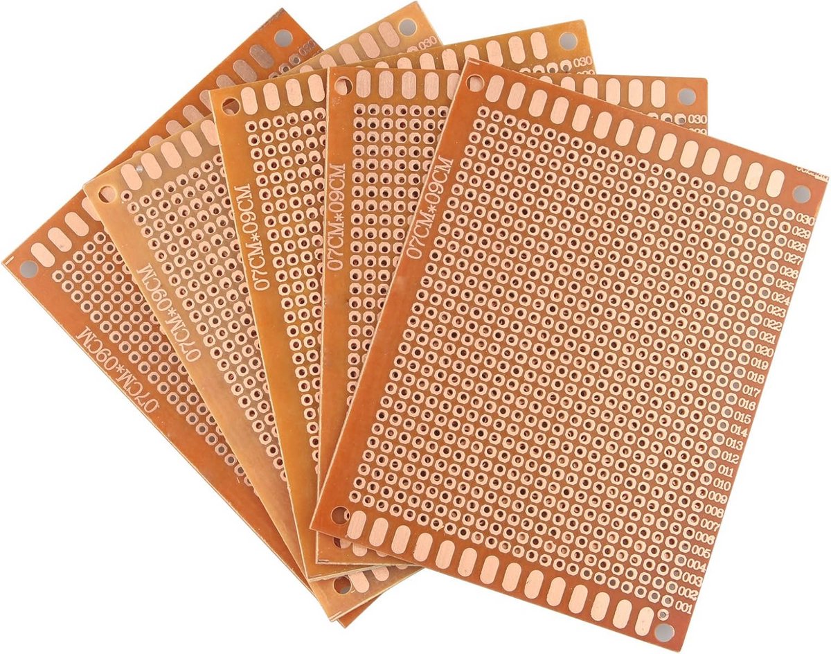 5 Stuks Universele PCB Printplaat voor DIY Solderen - 7 CM x 9 CM