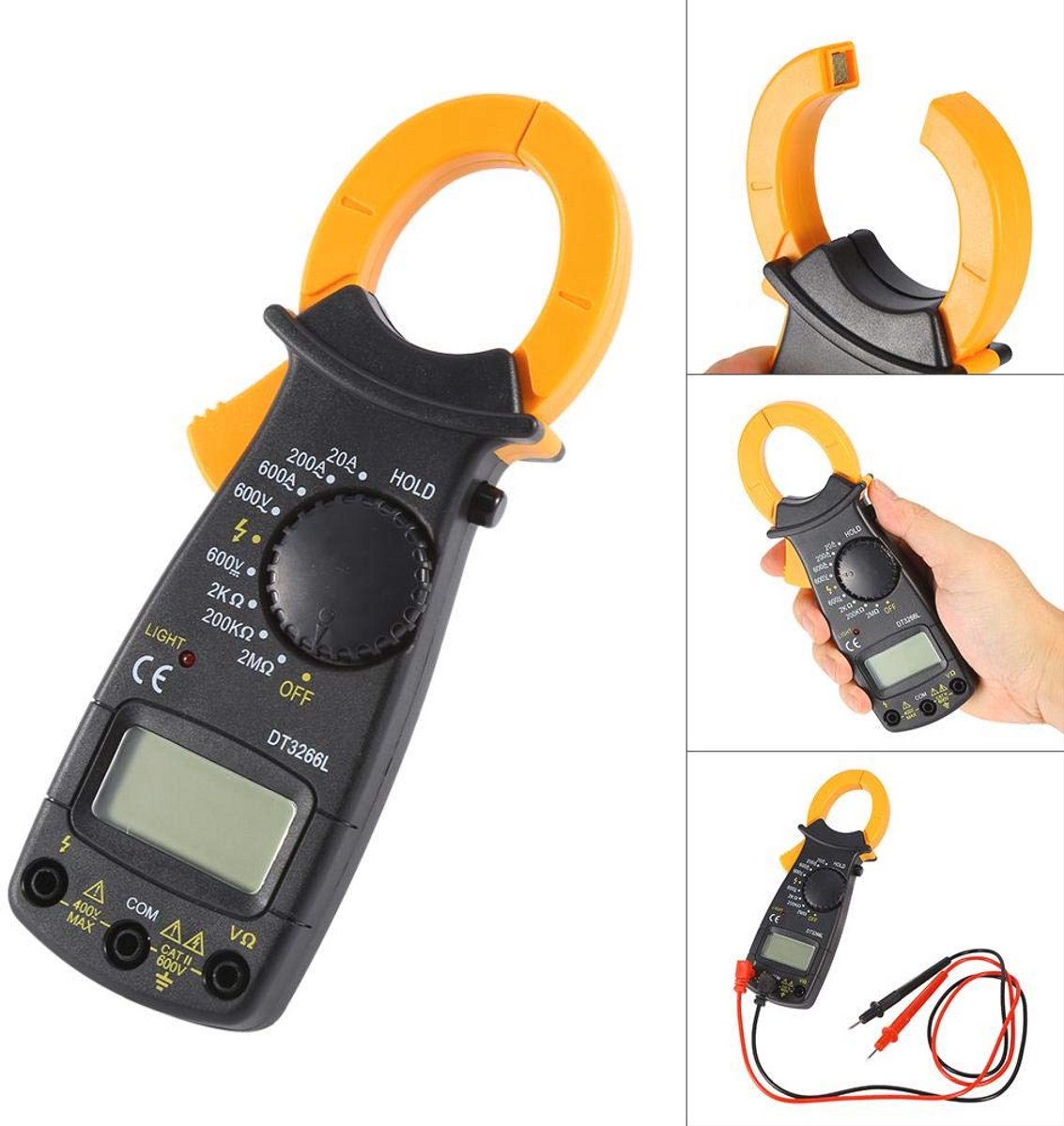 Digitale Ampèremetrische Tang met LCD Scherm - Voor Stroommeting tot 600A