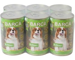 Barca Hondenvoer Blik Kalkoen 6 × 400 gram – 100% Natuurlijk Natvoer – Monoproteïne – Hoog Vleesgehalte