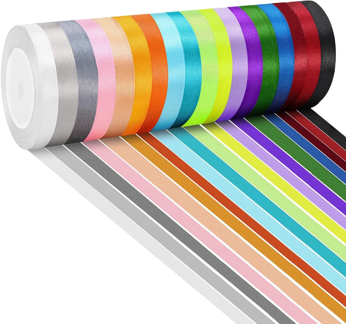 IMPERATORIS® Satijn Linten Set Voor Knutselen, Cadeaus, Decoratie - Cadeaulint - veelkleurig